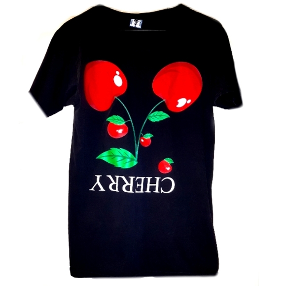 Dsamer Cherry Print Teeshirt - Picture 1 of 7